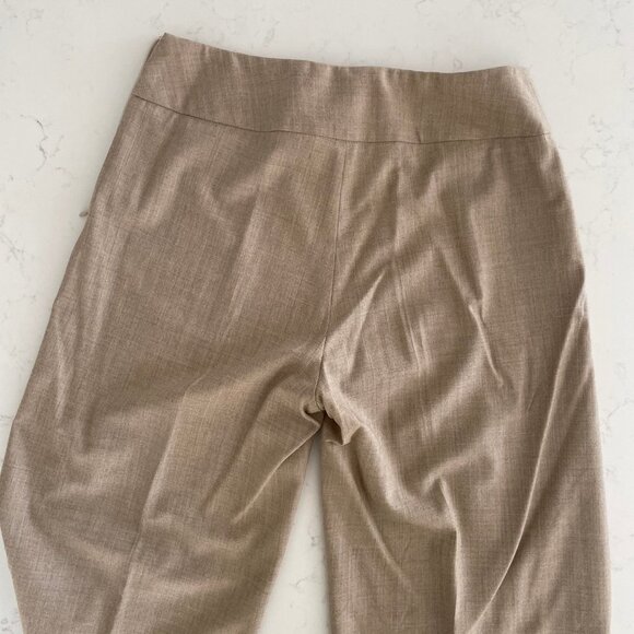 Piazza Sempione Designer Lightweight Wide Leg Hi Waist Pants Heather Tan Sz S - Picture 7 of 9
